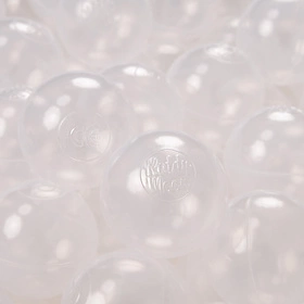 KiddyMoon Plastikowe piłeczki 6cm Zabawka zestaw kulek, transparent
