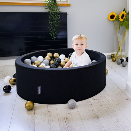 KiddyMoon Plastikowe piłeczki 7cm Zabawka zestaw kulek, złoty