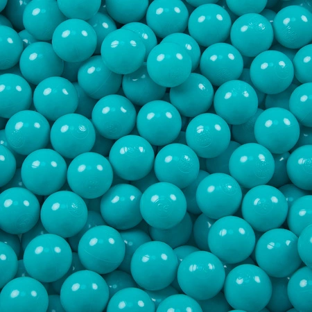 KiddyMoon Plastikowe piłeczki 6cm Zabawka zestaw kulek, turkus