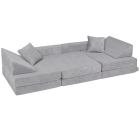 KiddyMoon KANAPA z poduszkami KKMP-1400 Mebel piankowy, ciemnoszary