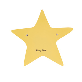 KiddyMoon Relief 3D BR-009 Star Akcesoria dekoracje, gwiazda: żółty