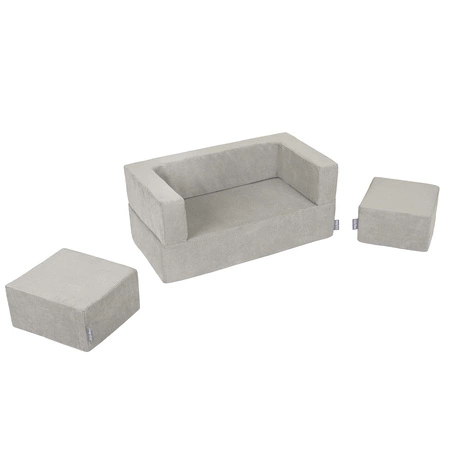 KiddyMoon SBM-2P-660 Mebel piankowy, jasnoszary