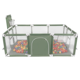 Boisko BO-100X z piłeczkami 6cm Zabawka kojec, zielony: żółty-zielony-niebieski-czerwony-pomarańcz