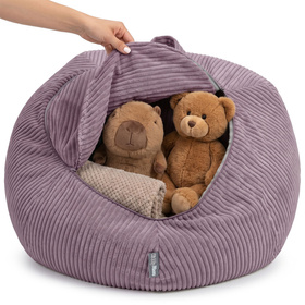 KiddyMoon fotel 2w1 worek na pluszaki z piłeczkami
