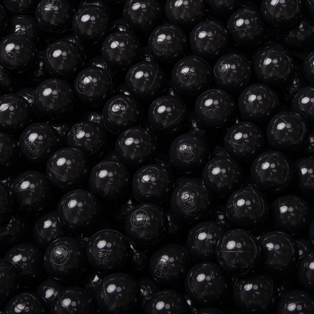 KiddyMoon Plastikowe piłeczki 6cm Zabawka zestaw kulek, czarny