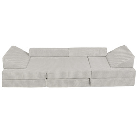 KiddyMoon Kanapa KKM-1400 Mebel piankowy, jasnoszary