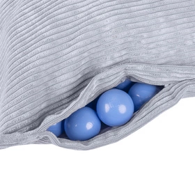 KiddyMoon KMPS-1400 Poduszka z piłeczkami Zabawka sensoryczna, ciemnoszary