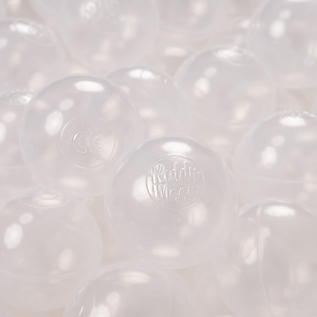 KiddyMoon Plastikowe piłeczki 6cm Zabawka zestaw kulek, transparent