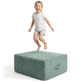 KiddyMoon KTR-700 pufa trampolina sprężyny bonellowe zielony