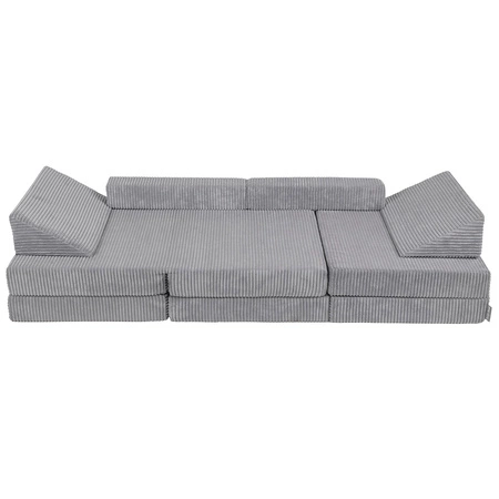 KiddyMoon Kanapa KKM-1400 Mebel piankowy, ciemnoszary