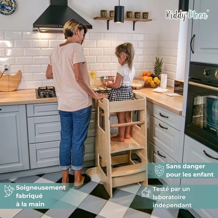KiddyMoon ST-003 Mebel kitchen helper, czarny