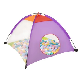 Plac zabaw 3w1 100X z piłeczkami 6cm Zabawka plac zabaw, mix: biały-żółty-babyblue-pudrowy róż-turkus