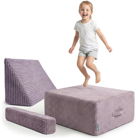 KiddyMoon KFT 700 fotel piankowy z trampoliną fioletowy