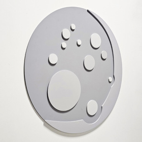 KiddyMoon Relief 3D BR-004 FullMoon Akcesoria dekoracje, księżyc: szary