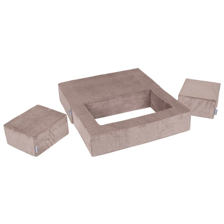 KiddyMoon SBM-2P-660 Mebel piankowy, ciemnobeżowy