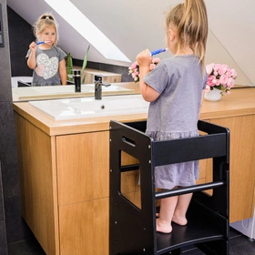 KiddyMoon ST-003 Mebel kitchen helper, czarny