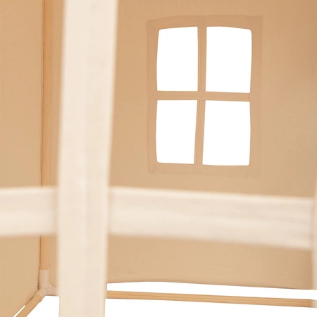 KiddyMoon Domek dla dzieci PH-001 z piłeczkami 7cm Zabawka namiot dla dzieci, natural: biały-perła-pastelowy beż-zielonoszary