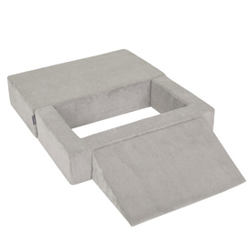 KiddyMoon SBMP-K-900 Mebel piankowy, jasnoszary: pastelowy beż-szary-biały-czarny