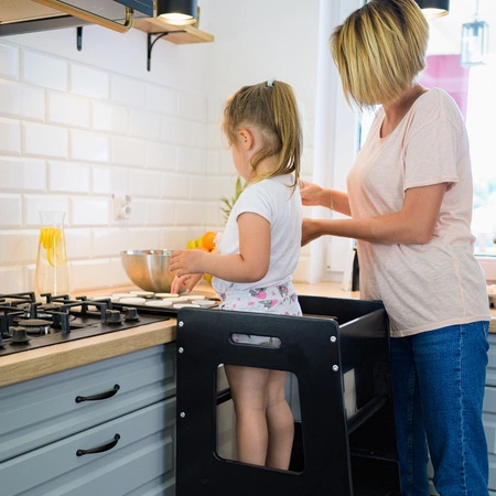 KiddyMoon ST-003 Mebel kitchen helper, czarny