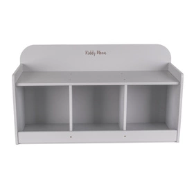 KiddyMoon Ławka z półkami BN-001 Mebel z półkami, szary