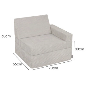 KiddyMoon Fotel KFM-700 Mebel piankowy, szary jasny