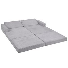 KiddyMoon Kanapa KKM-1400 Mebel piankowy, ciemnoszary