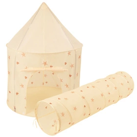 Tunel TT-100X + Pawilon PT-100X Zabawka plac zabaw, jasny beż