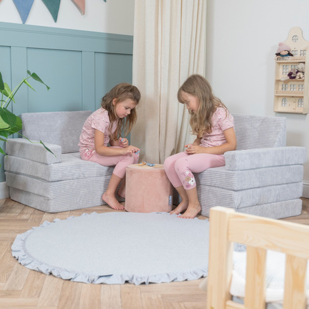 KiddyMoon Fotel KFM-700 Mebel piankowy, szary jasny