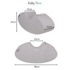 KiddyMoon Piankowy skoczek Bean Zabawka bujak, ciemnoszary