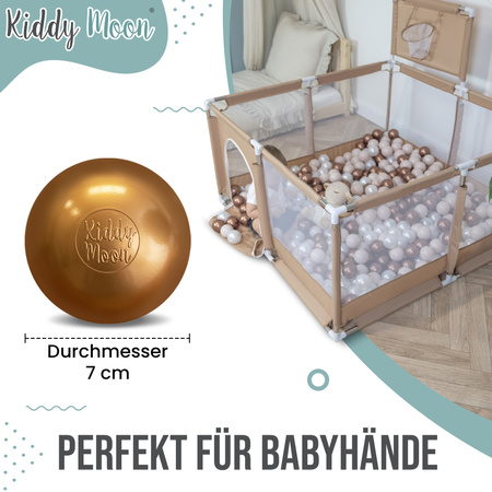 KiddyMoon Plastikowe piłeczki 7cm Zabawka zestaw kulek, szary-biały-transparent-babyblue