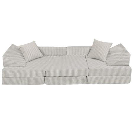 KiddyMoon KANAPA z poduszkami KKMP-1400 Mebel piankowy, jasnoszary