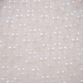 KiddyMoon Plastikowe piłeczki 6cm Zabawka zestaw kulek, transparent