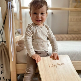 KiddyMoon Deska balansująca BB-001 Zabawka sportowa, natural