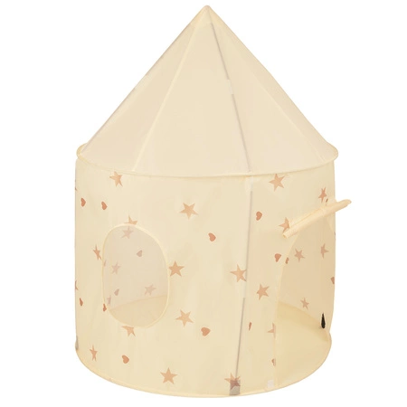 Pawilon PT-100X z piłeczkami 7cm Zabawka namiot dla dzieci, jasny beż: pastelowy beż-łososiowy-biały