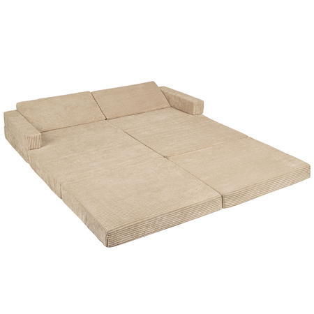 KiddyMoon Kanapa KKM-1400 Mebel piankowy, beżowy