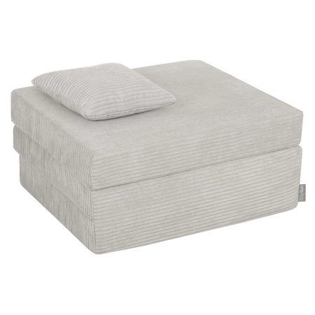 KiddyMoon MATERAC z poduszką KMMP-1650 Mebel piankowy, jasnoszary