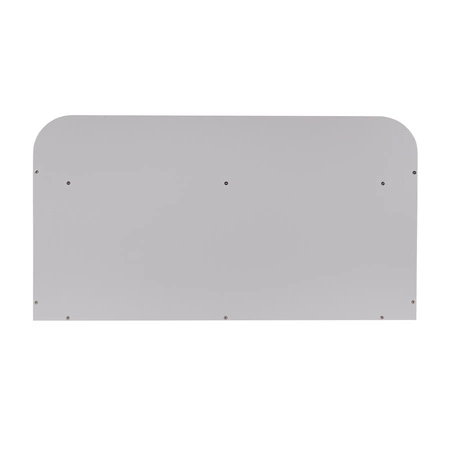 KiddyMoon Ławka z materacem BN-001 Mebel z półkami, szary/różowy