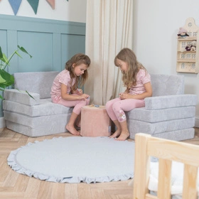 KiddyMoon Fotel KFM-700 Mebel piankowy, szary jasny