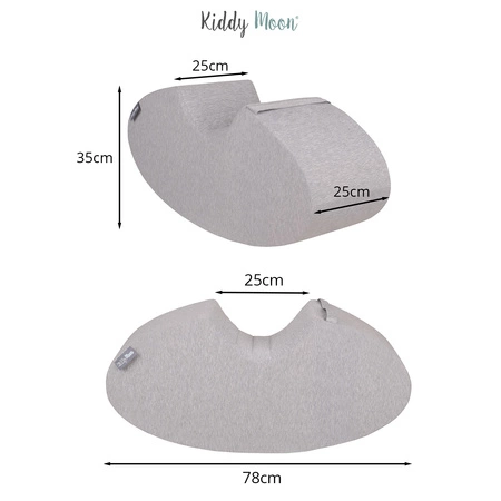KiddyMoon Piankowy skoczek Bean Zabawka bujak, ciemnoszary