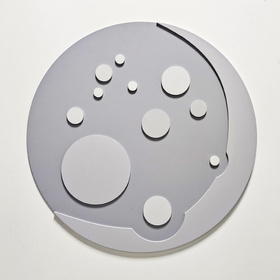 KiddyMoon Relief 3D BR-004 FullMoon Akcesoria dekoracje, księżyc: szary