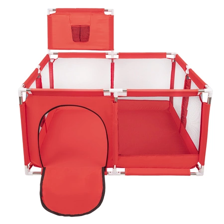 Boisko KK-100X z piłeczkami 6cm Zabawka kojec, czerwony: pudrowy róż-perła-transparent