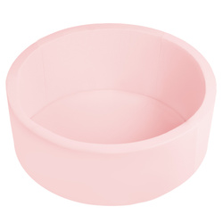 Suchy basen okrągły z piłeczkami 6cm Zabawka basen piankowy, różowy: babyblue-pudrowy róż-perła