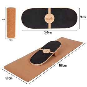 Deska balansująca z wałkiem BB-100X Zabawka sportowa, natural