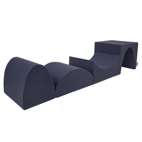 KiddyMoon Piankowy plac zabaw PPZP-KW30D-135 z piłeczkami Zabawka plac zabaw, granatowy: jasny zielony-pomarańcz-turkus-niebieski-babyblue-żółty