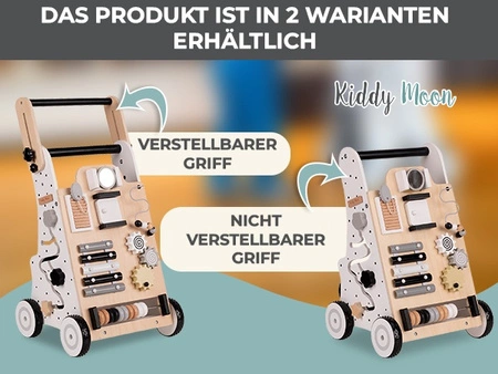 KiddyMoon Chodzik WK-001 Zabawka edukacyjna, czarno-biały