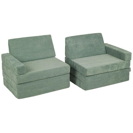 KiddyMoon Kanapa KKM-1400 Mebel piankowy, zielony