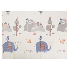 KiddyMoon FM-001 Zabawka mata, mountains/elephant