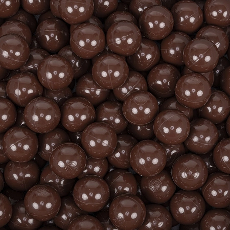 KiddyMoon Plastikowe piłeczki 7cm Zabawka zestaw kulek, brązowy