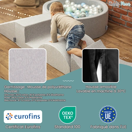 KiddyMoon Piankowy plac zabaw PPZ-244 Zabawka plac zabaw, jasnoszary