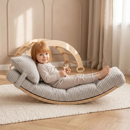 KiddyMoon BB-002 deska balansująca z materacem i poduszką